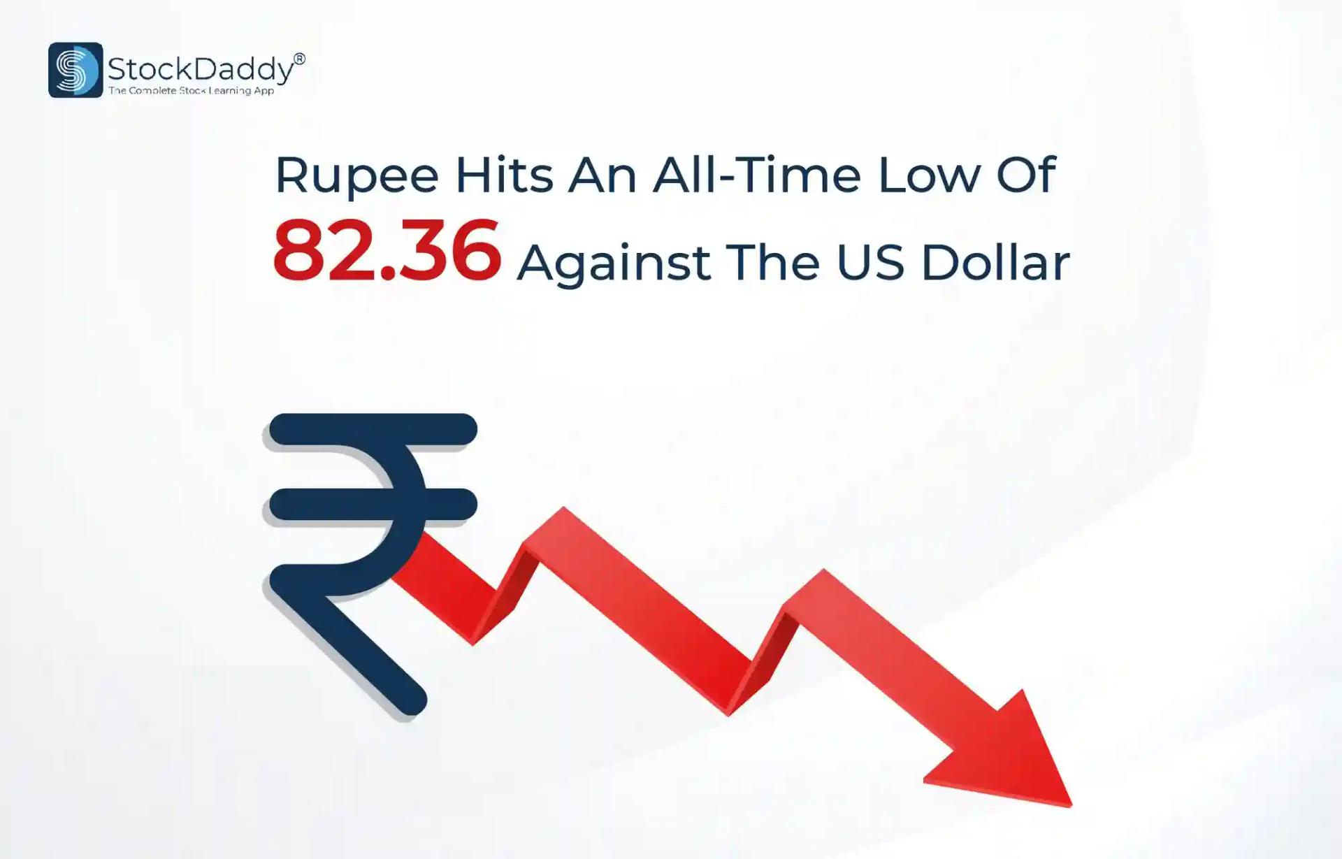 Rupee Hits an All-time Low of 82.36 Against US Dollar